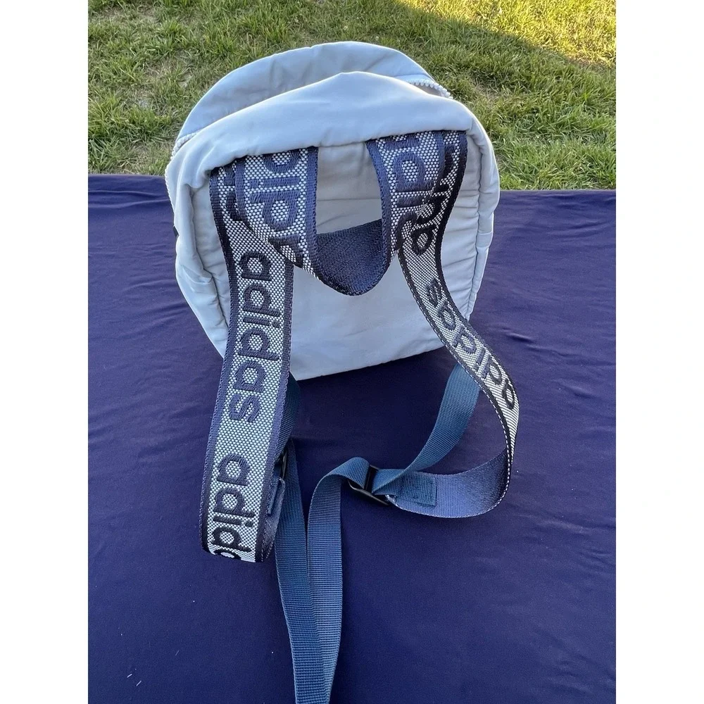 adidas Originals Linear Mini Backpack Travel/Sports Bag Halo Blue / White